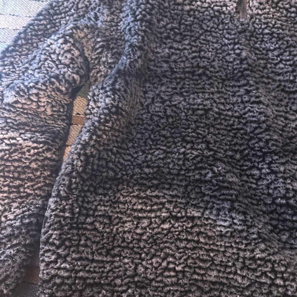 Cozy Gray Sherpa Pullover
